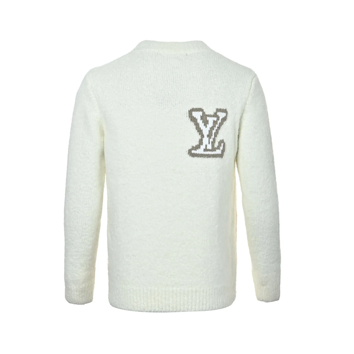 Louis Vuitton front and rear logo jacquard sweater